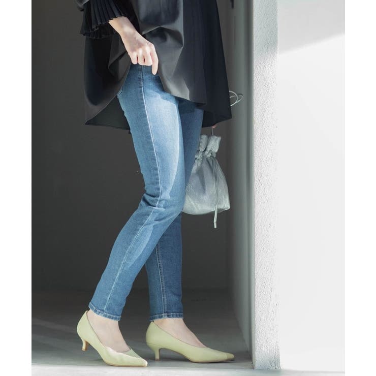 CAMBIOリップストップライクストレッチデニムパンツ SS-LLsize》ライクラストレッチスキニーデニムパンツ【洗濯機