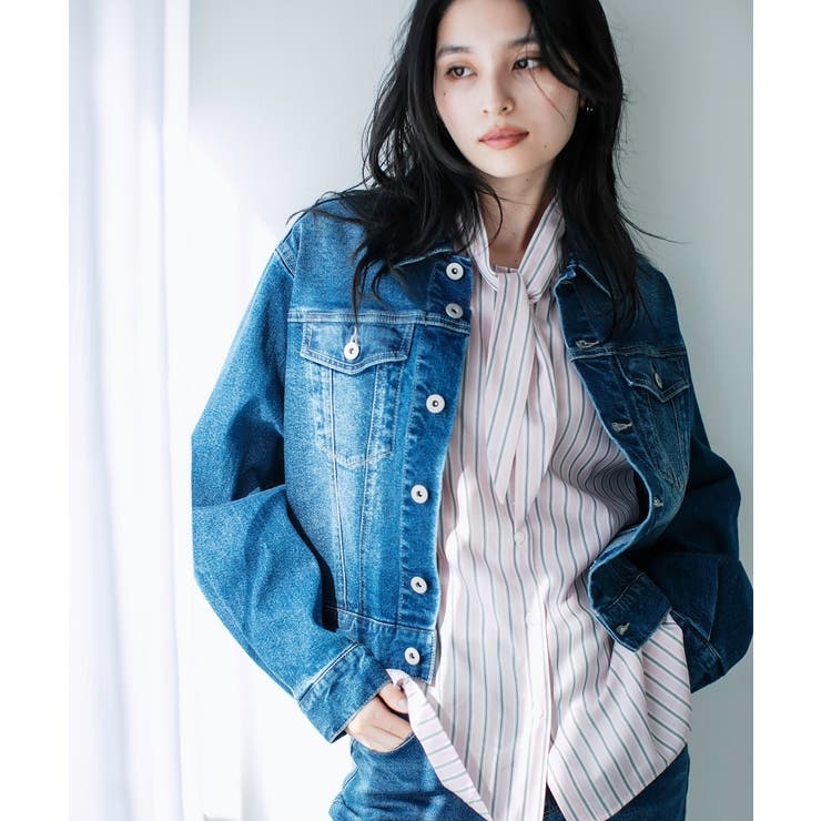 23区　ストレッチ　デニムジャケット　洗濯可能　着用感のない美品　サイズ44 洗える】23区DENIM ストレッチ ジャケット / 23区