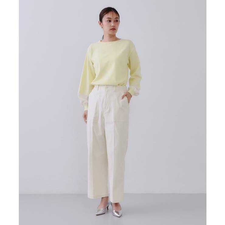 《S-LLサイズ》ストレッチベイカーワイドパンツ【洗濯機洗い可】 | OPAQUE.CLIP | 詳細画像23 