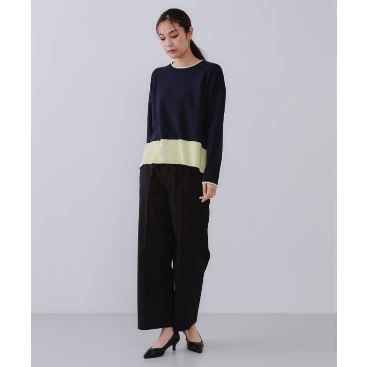 《S-LLサイズ》ストレッチベイカーワイドパンツ【洗濯機洗い可】 | OPAQUE.CLIP | 詳細画像28 