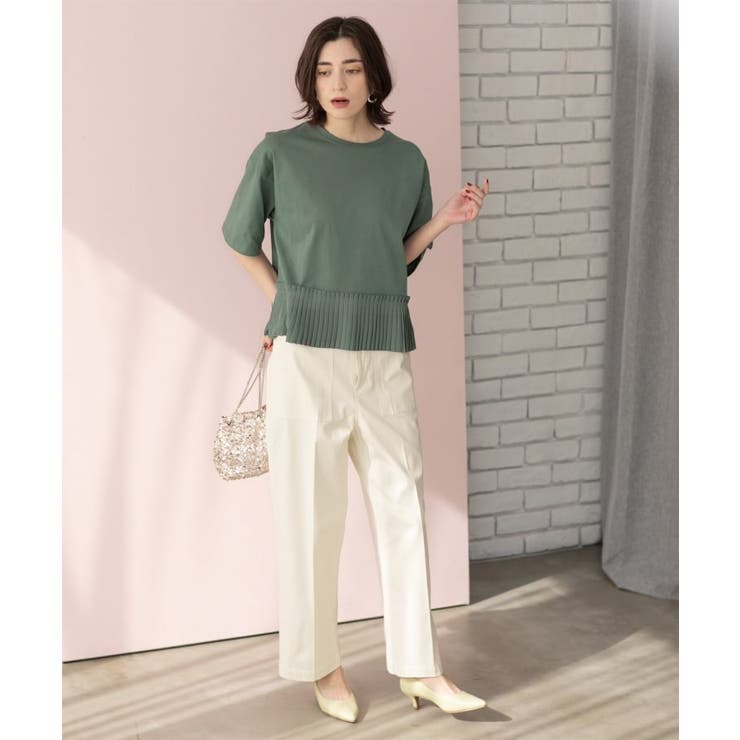 《S-LLサイズ》ストレッチベイカーワイドパンツ【洗濯機洗い可】 | OPAQUE.CLIP | 詳細画像5 