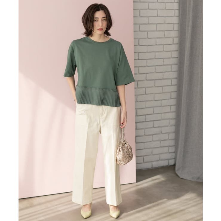 《S-LLサイズ》ストレッチベイカーワイドパンツ【洗濯機洗い可】 | OPAQUE.CLIP | 詳細画像6 