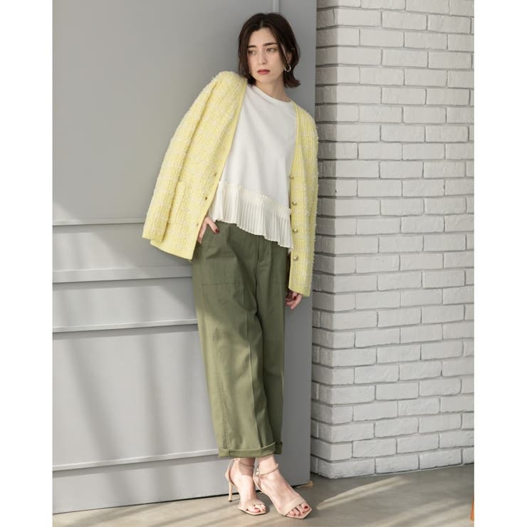 《S-LLサイズ》ストレッチベイカーワイドパンツ【洗濯機洗い可】 | OPAQUE.CLIP | 詳細画像16 