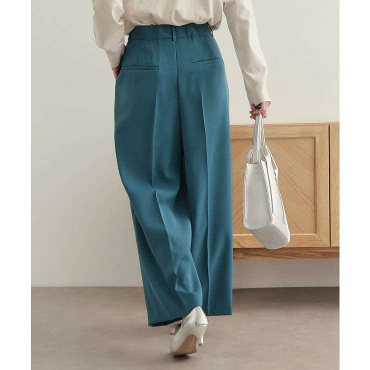 タックワイドカラーパンツ【洗濯機洗い可】 | OPAQUE.CLIP | 詳細画像5 