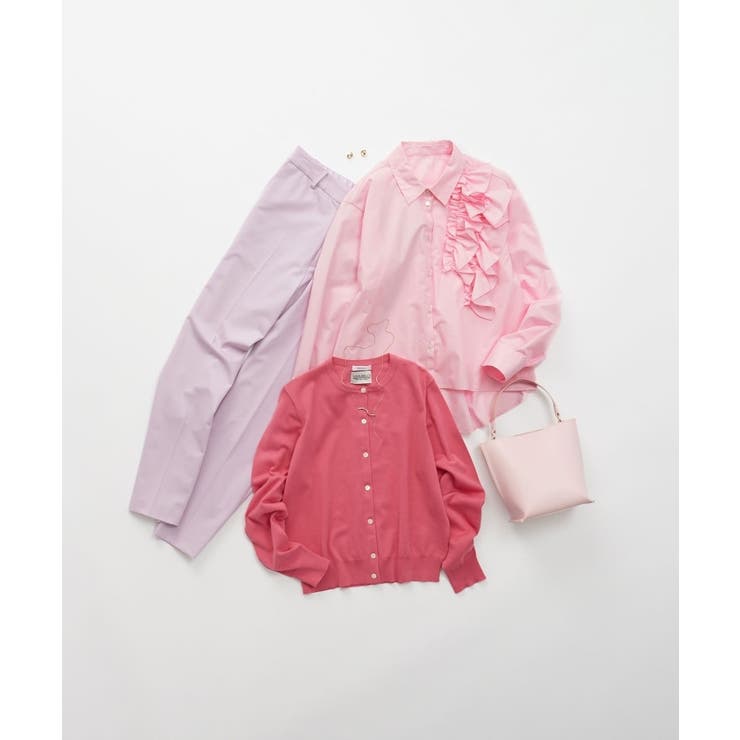 クルーネックニットカーディガン/オーガニックコットン混【UV/洗濯機洗い可】 | OPAQUE.CLIP | 詳細画像59 