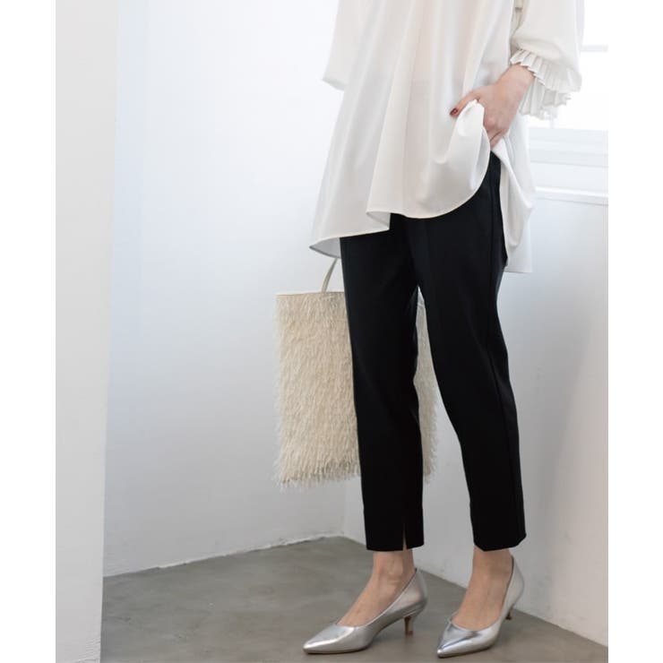 《S-LLsize》ハイストレッチイージースティックパンツ【洗濯機洗い可】 | OPAQUE.CLIP | 詳細画像1 