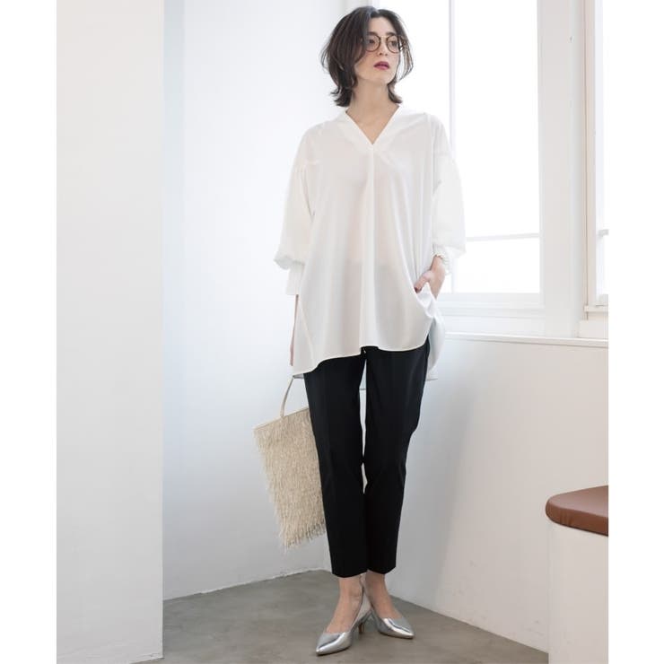 《S-LLsize》ハイストレッチイージースティックパンツ【洗濯機洗い可】 | OPAQUE.CLIP | 詳細画像2 