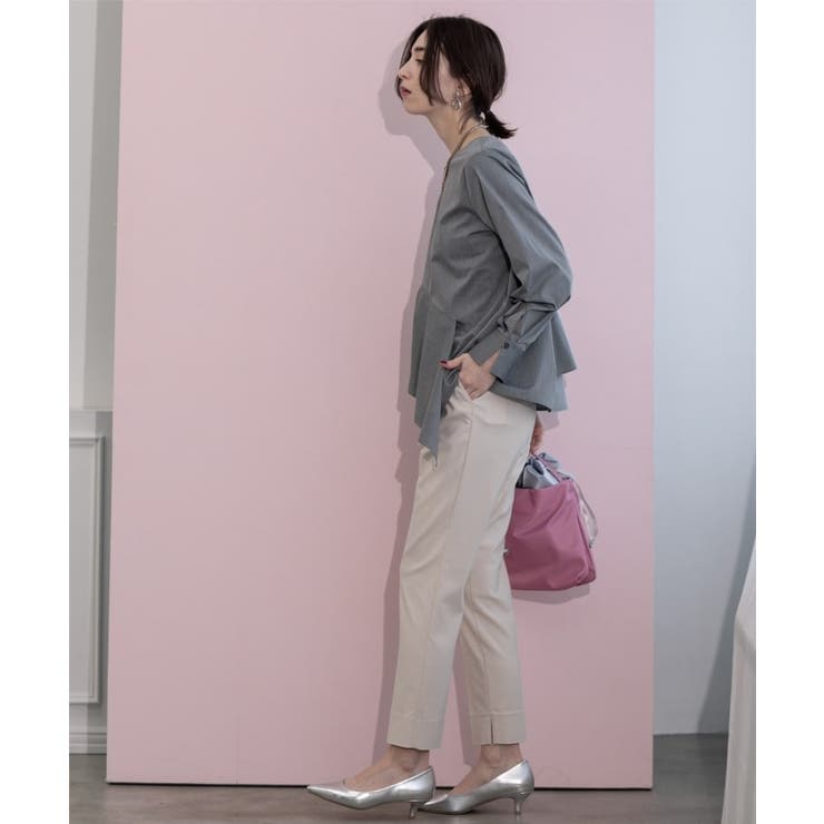 《S-LLsize》ハイストレッチイージースティックパンツ【洗濯機洗い可】 | OPAQUE.CLIP | 詳細画像10 