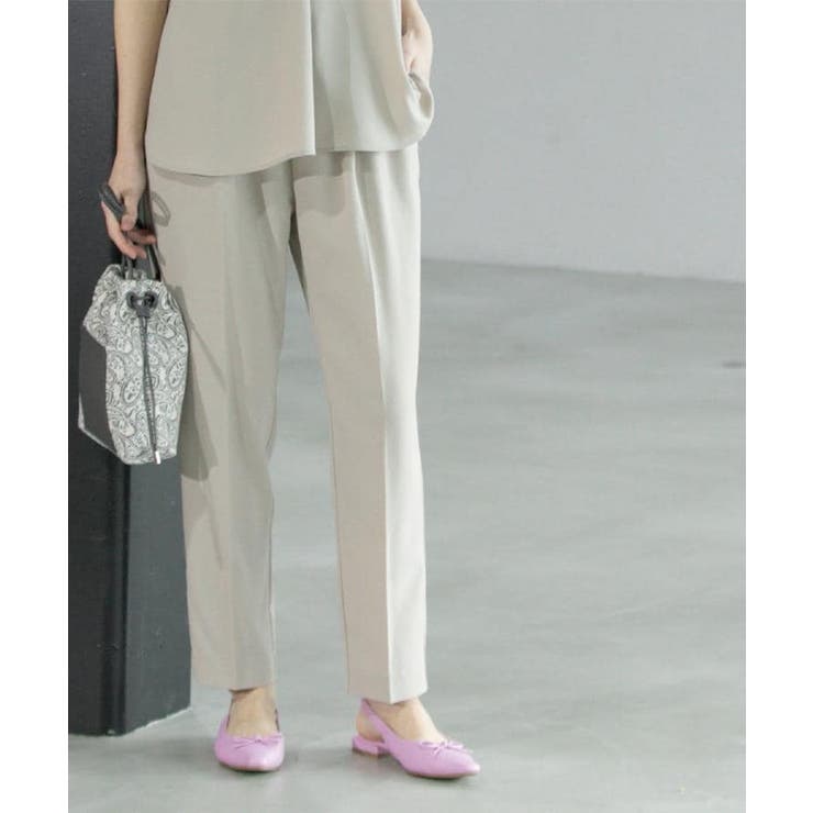 ライトベージュ(051) | 《6色展開 丈が選べる》美脚イージーテーパードパンツ セットアップ対応【ストレッ… | OPAQUE.CLIP