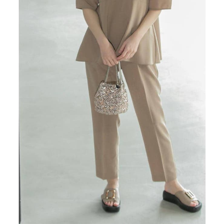 ベージュ(852) | 《6色展開 丈が選べる》美脚イージーテーパードパンツ セットアップ対応【ストレッ… | OPAQUE.CLIP