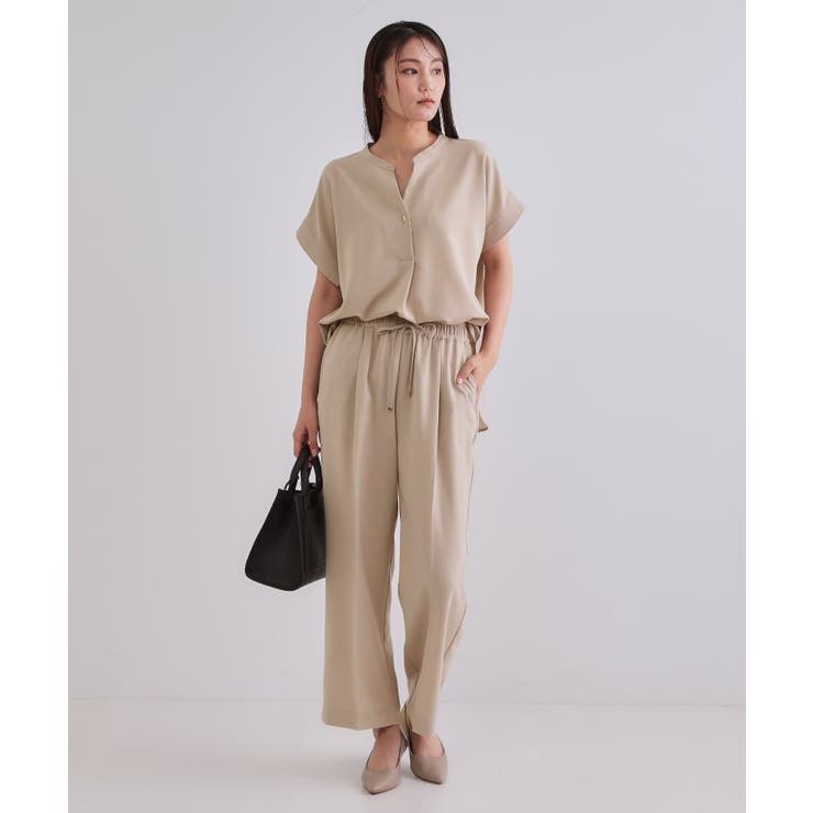 《6色展開 丈が選べる》美脚イージーワイドパンツ セットアップ対応【ストレッチ | OPAQUE.CLIP | 詳細画像42 