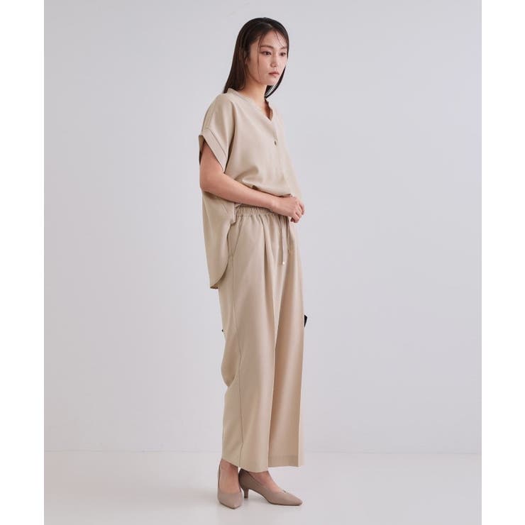 《6色展開 丈が選べる》美脚イージーワイドパンツ セットアップ対応【ストレッチ | OPAQUE.CLIP | 詳細画像43 