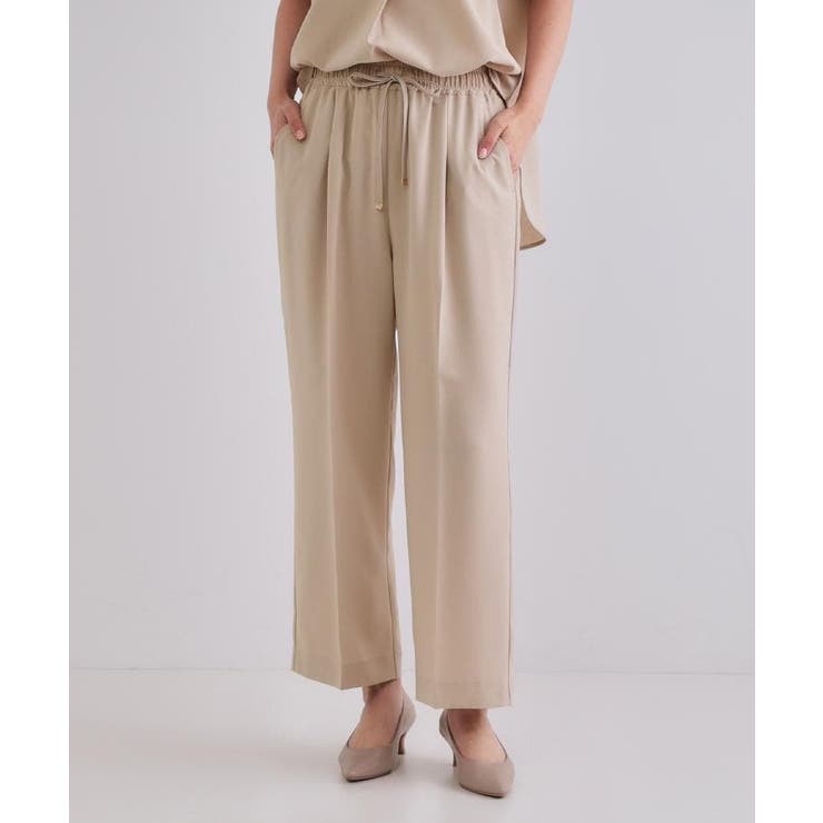 《6色展開 丈が選べる》美脚イージーワイドパンツ セットアップ対応【ストレッチ | OPAQUE.CLIP | 詳細画像40 