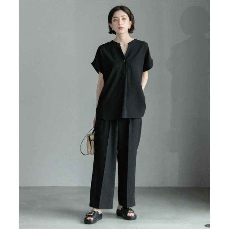 《6色展開 丈が選べる》美脚イージーワイドパンツ セットアップ対応【ストレッチ | OPAQUE.CLIP | 詳細画像5 