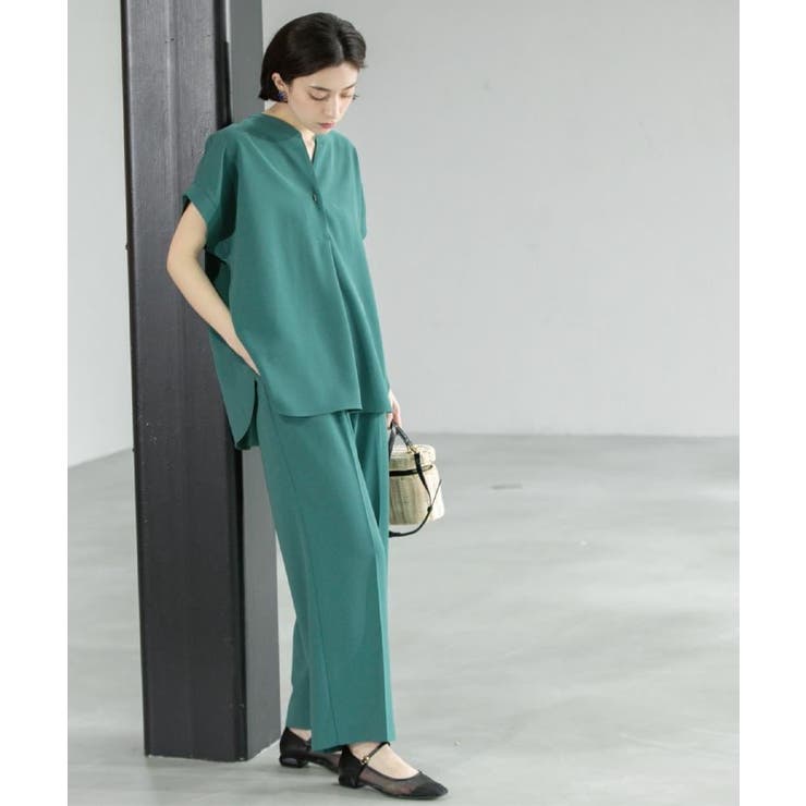 《6色展開 丈が選べる》美脚イージーワイドパンツ セットアップ対応【ストレッチ | OPAQUE.CLIP | 詳細画像18 