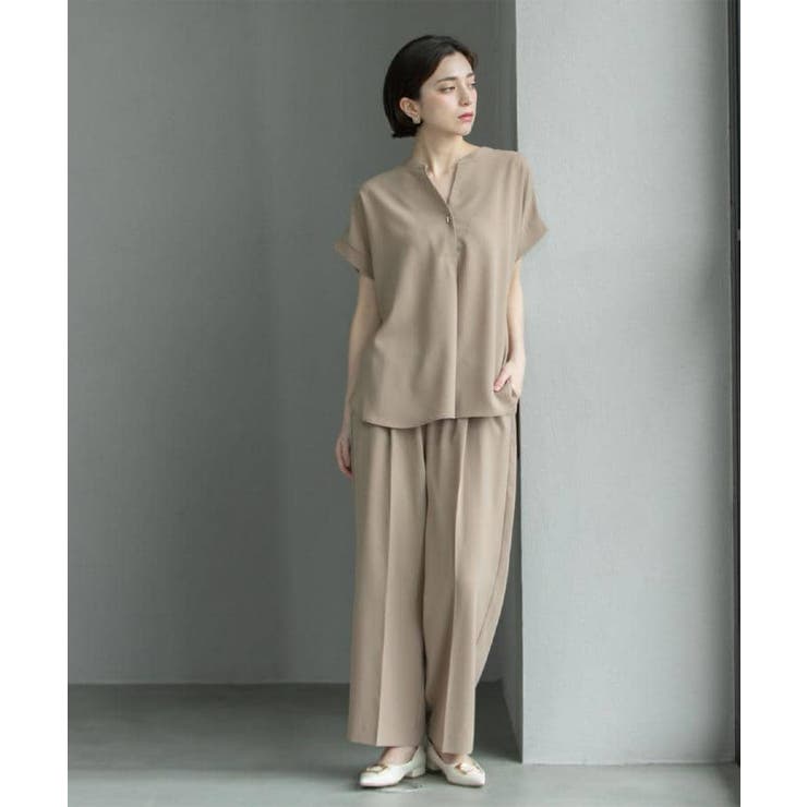 《6色展開 丈が選べる》美脚イージーワイドパンツ セットアップ対応【ストレッチ | OPAQUE.CLIP | 詳細画像25 