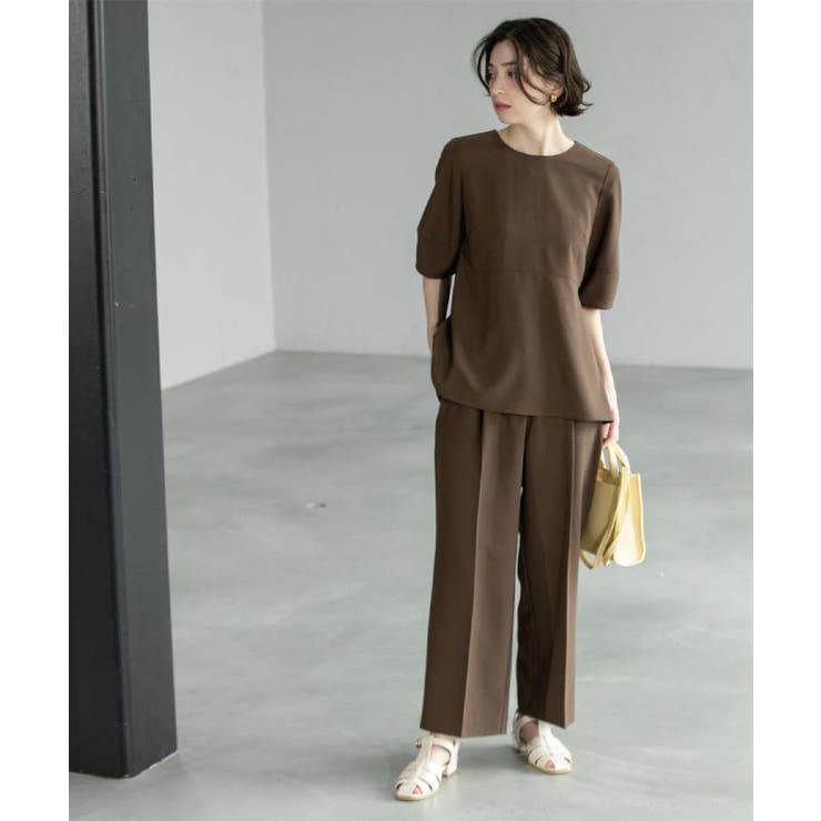 《6色展開 丈が選べる》美脚イージーワイドパンツ セットアップ対応【ストレッチ | OPAQUE.CLIP | 詳細画像30 