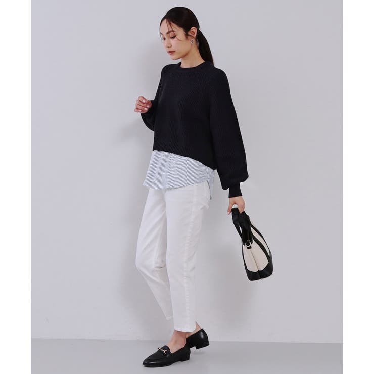 レイヤード風ミドルゲージニット【洗濯機洗い可】 | OPAQUE.CLIP | 詳細画像11 