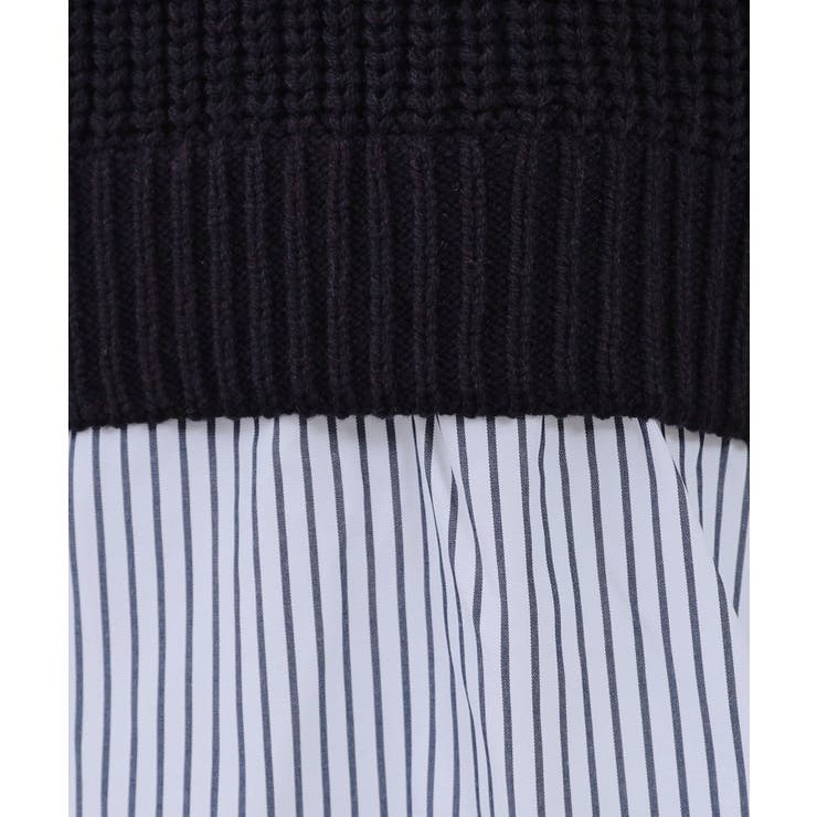 レイヤード風ミドルゲージニット【洗濯機洗い可】 | OPAQUE.CLIP | 詳細画像12 