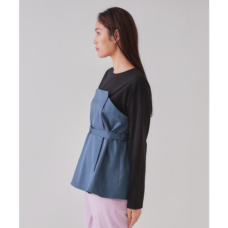 ベルト付ビスチェドッキングカットソー【洗濯機洗い可】 | OPAQUE.CLIP | 詳細画像18 