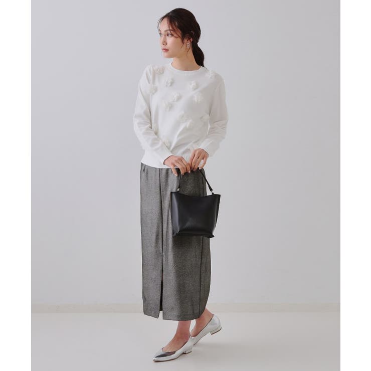 ラメナロースカート【洗濯機洗い可】 | OPAQUE.CLIP | 詳細画像4 