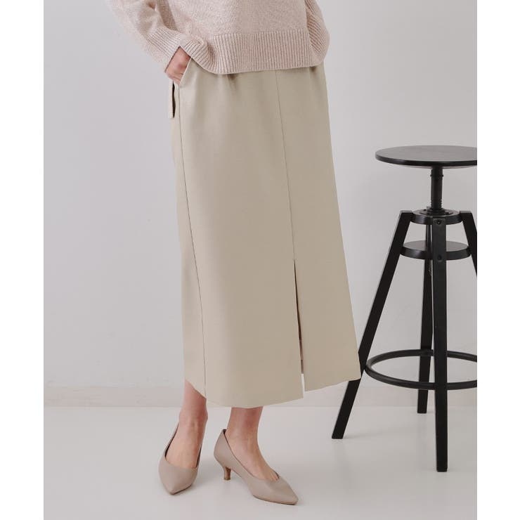 ライトベージュ(651) | ラメナロースカート【洗濯機洗い可】 | OPAQUE.CLIP