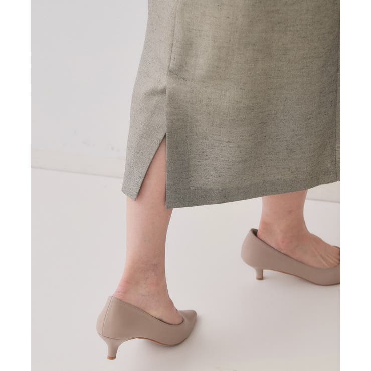 麻混ラメジャンパースカート【洗濯機洗い可】 | OPAQUE.CLIP | 詳細画像15 