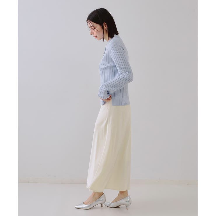 サテンナロースカート【洗濯機洗い可】 | OPAQUE.CLIP | 詳細画像7 