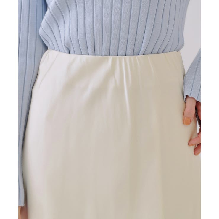 サテンナロースカート【洗濯機洗い可】 | OPAQUE.CLIP | 詳細画像12 