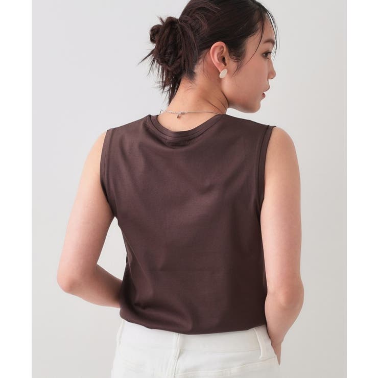 《5色展開》ベーシックノースリーブトップス【接触冷感/洗濯機洗い可】 | OPAQUE.CLIP | 詳細画像24 