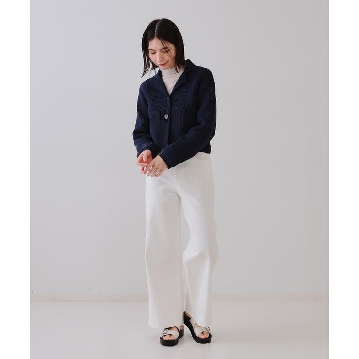 ショートニットカーディガン【洗濯機洗い可/抗ピル】 | OPAQUE.CLIP | 詳細画像6 