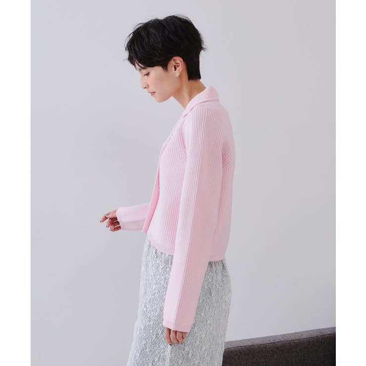 ショートニットカーディガン【洗濯機洗い可/抗ピル】 | OPAQUE.CLIP | 詳細画像14 