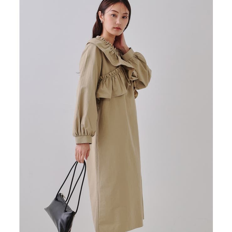 フリルデザインワンピース【洗濯機洗い可】 | OPAQUE.CLIP | 詳細画像5 