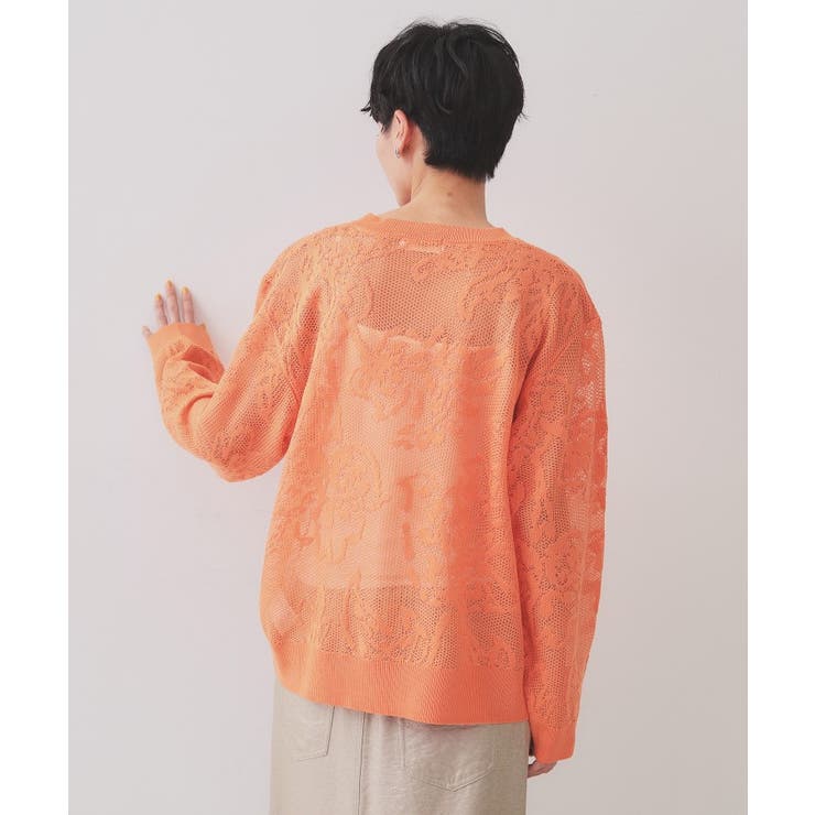 フワラー柄シアーメッシュニット【洗濯機洗い可】 | OPAQUE.CLIP | 詳細画像15 