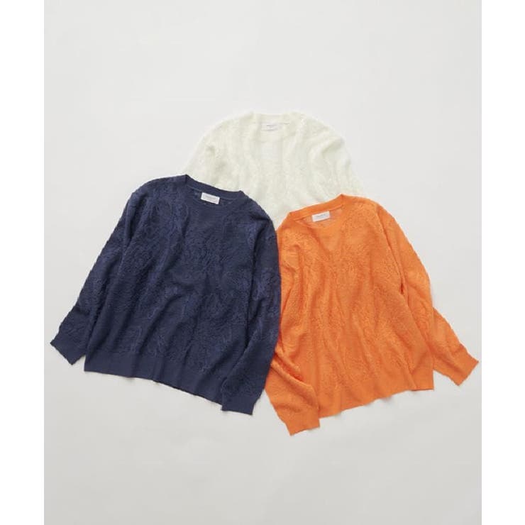 フワラー柄シアーメッシュニット【洗濯機洗い可】 | OPAQUE.CLIP | 詳細画像20 