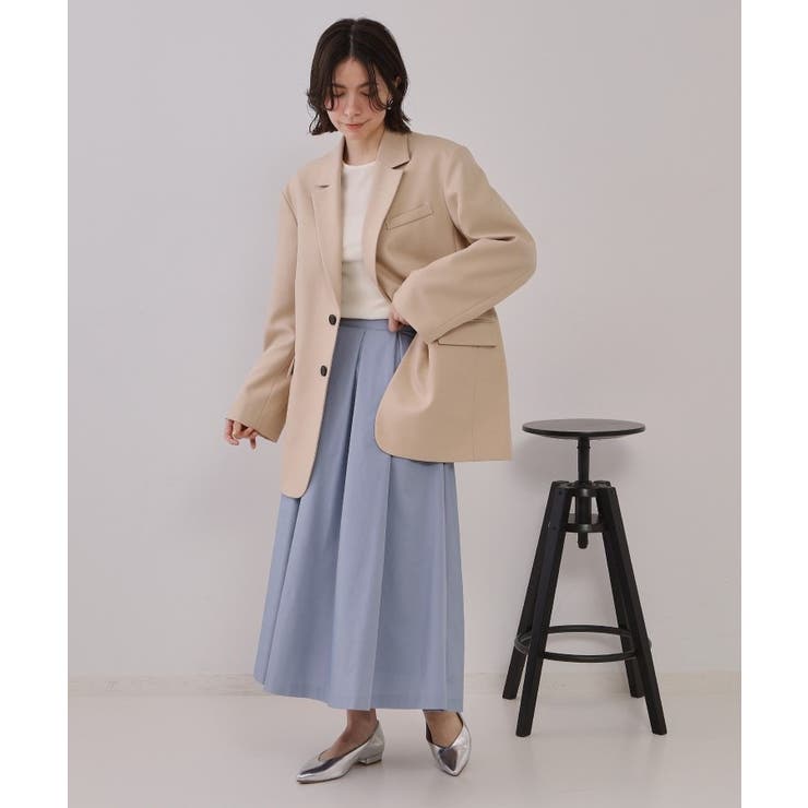 シャンブレータックフレアスカート【洗濯機洗い可】 | OPAQUE.CLIP | 詳細画像6 