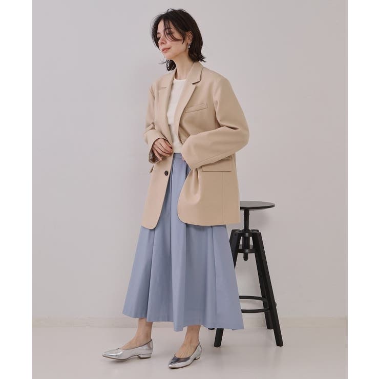 シャンブレータックフレアスカート【洗濯機洗い可】 | OPAQUE.CLIP | 詳細画像7 