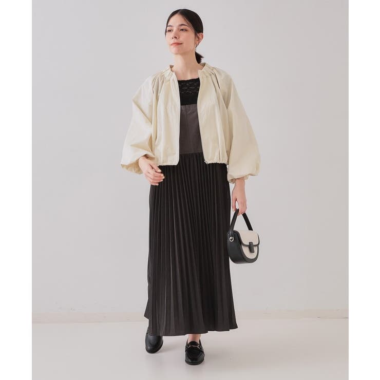 バルーンスリーブZIPブルゾン【洗濯洗い可】 | OPAQUE.CLIP | 詳細画像4 