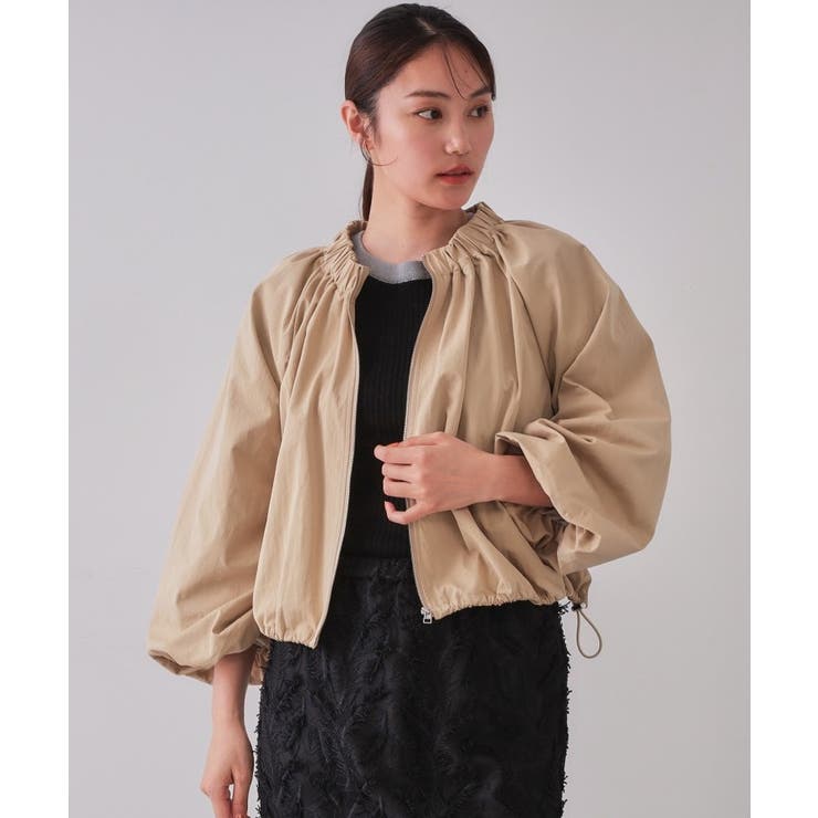 バルーンスリーブZIPブルゾン【洗濯洗い可】 | OPAQUE.CLIP | 詳細画像7 