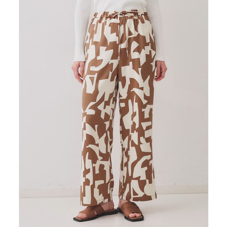 幾何プリントイージーワイドパンツ【洗濯機洗い可】 | OPAQUE.CLIP | 詳細画像9 