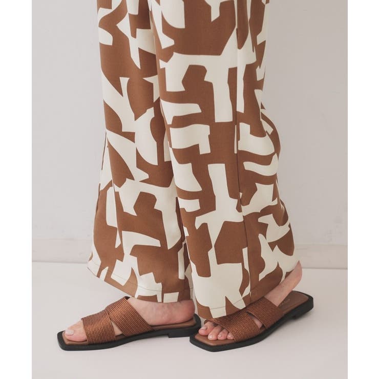 幾何プリントイージーワイドパンツ【洗濯機洗い可】 | OPAQUE.CLIP | 詳細画像14 