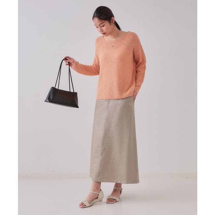 ラメAラインロングスカート【洗濯機洗い可】 | OPAQUE.CLIP | 詳細画像6 