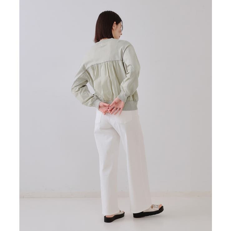 ギャザーフハクドッキングニット【洗濯機洗い可】 | OPAQUE.CLIP | 詳細画像3 