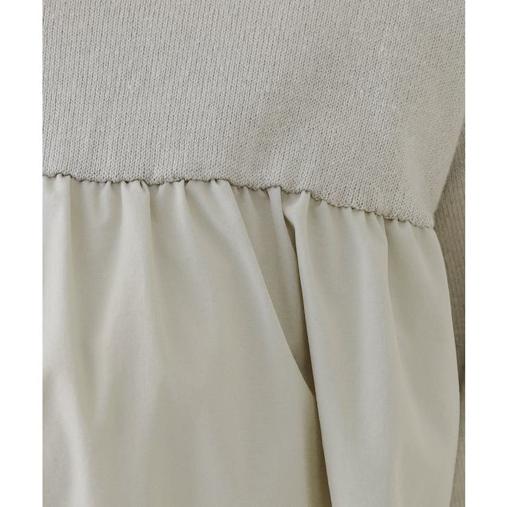 ギャザーフハクドッキングニット【洗濯機洗い可】 | OPAQUE.CLIP | 詳細画像4 