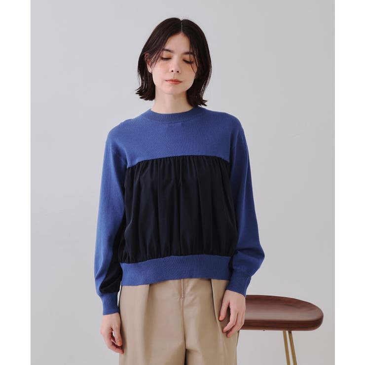 ギャザーフハクドッキングニット【洗濯機洗い可】 | OPAQUE.CLIP | 詳細画像13 