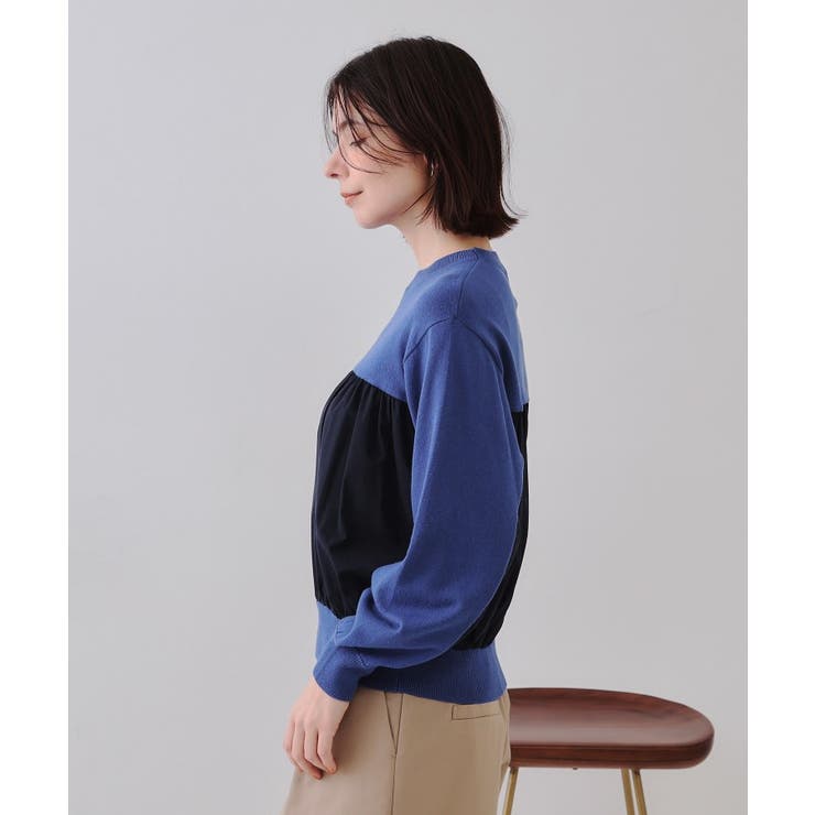 ギャザーフハクドッキングニット【洗濯機洗い可】 | OPAQUE.CLIP | 詳細画像14 