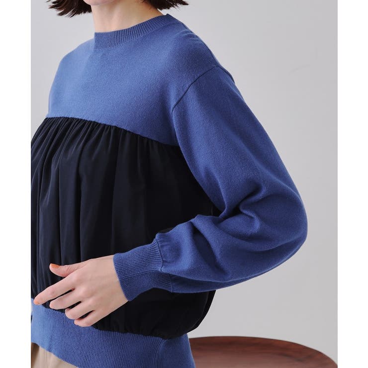 ギャザーフハクドッキングニット【洗濯機洗い可】 | OPAQUE.CLIP | 詳細画像17 