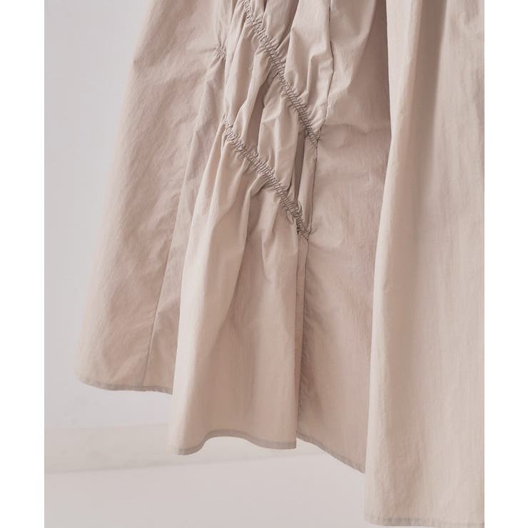 シャーリングアシメフレアスカート【洗濯機洗い可】 | OPAQUE.CLIP | 詳細画像14 