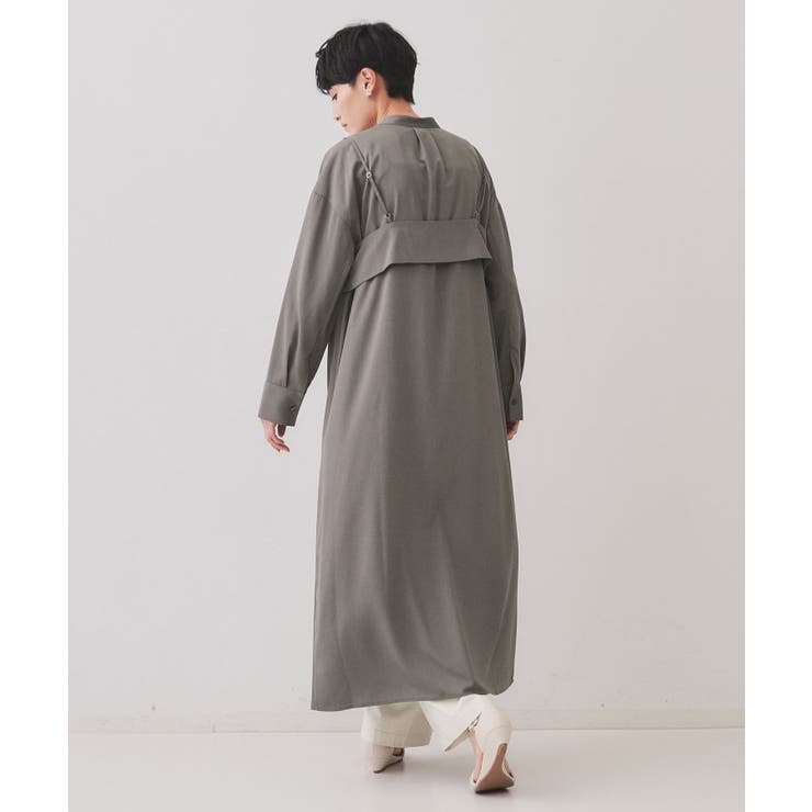 《andGIRL掲載》ビスチェセットシャツワンピース【洗濯機洗い可】 | OPAQUE.CLIP | 詳細画像4 