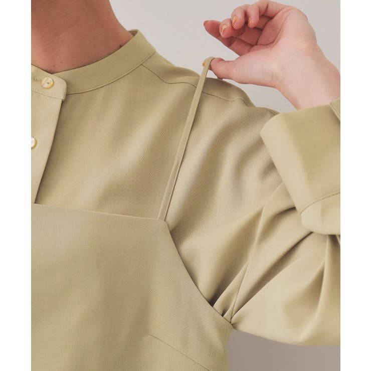 《andGIRL掲載》ビスチェセットシャツワンピース【洗濯機洗い可】 | OPAQUE.CLIP | 詳細画像18 